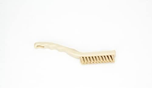 SPARTA Detail Brush Grout Brush, Crevice Brush with Hanging Hole for Bathroom, Kitchens, Countertop, Plastic, 9 Inches, Tan
