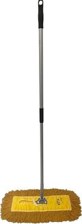 Ultimate Dust Mop Kit: Industrial-Grade Performance, Heavy-Duty Frame, Telescopic Handle - Yellow 18 Inch