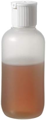 Consolidated Plastics Boston Round Bottles with Flip-Top Cap, LDPE, 2 oz., White, 24 Piece