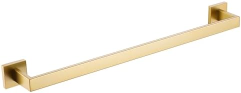 LANC 24-Inche Bath Towel Bar Brushed Gold 60CM Towel Rack Bathroom Towel Hanger Square Shower Towel Rail Towel Rod Contemporary Style Lavatory Towel Holder Wall Mounted,A8804BG-6P1