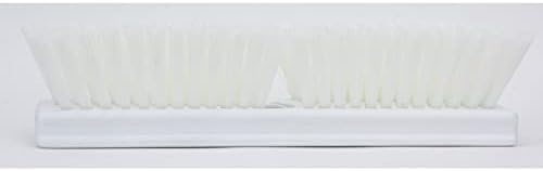 SPARTA Plastic Floor Scrub Brush, Brush Head Only, Deck Brush with ACME Standard Thread Fitting for Deck, Industrial Kitchens, and Hospitals, 10 Inches, White, (Pack of 6)