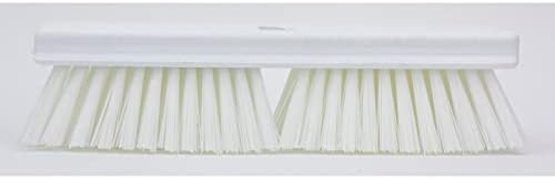 SPARTA Plastic Floor Scrub Brush, Brush Head Only, Deck Brush with ACME Standard Thread Fitting for Deck, Industrial Kitchens, and Hospitals, 10 Inches, White, (Pack of 6)