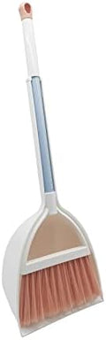 Mini Broom with Dustpan for Kids,Little Housekeeping Helper Set (White+Pink)
