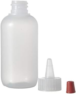 Consolidated Plastics Boston Round Bottles with Yorker Dispensing Cap, LDPE, 2 oz., 24 Piece