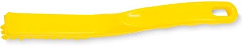 SPARTA Detail Brush Grout Brush, Crevice Brush with Hanging Hole for Bathroom, Kitchens, Countertop, Plastic, 9 Inches, Yellow