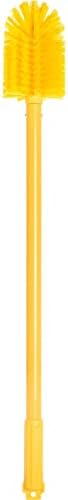 SPARTA Industrial Tank Brush Pipe Brush, Drain Brush with Handle for Commercial Kitchens, Polyester, 30 Inches, Yellow