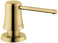 hansgrohe Transitional Transitional Bath and Kitchen Sink Soap Dispenser in Brushed Gold Optic, 04796250