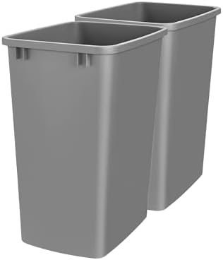 Rev-A-Shelf Double Pullout Garbage Trash Cans for Kitchen Cabinets, 35 Qt
