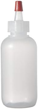 Consolidated Plastics Boston Round Bottles with Yorker Dispensing Cap, LDPE, 2 oz., 24 Piece