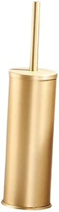 Sleek Toilet Brush Set with Holder for Effortless Cleaning and Storage, Gold, 40cmx9.2cmx9.2cm