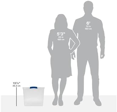 2 Pack 66 Qt Clear Storage Bins with Lids, Stackable Under Bed Totes