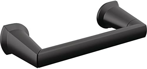 DELTA FAUCET Rubber Limited 772500-BL Galeon Wall Mount Pivot Arm Toilet Paper Holder Bath Hardware Accessory in Matte Black