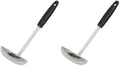 Chef Craft Select Cooking Ladle, 11.5 inch, Stainless Steel/Black (Pack of 2)