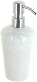 Blue Rose Polish Pottery - Off-White White Lace Soap Dispenser - 6.75" Tall - Hand-Painted Polish Pottery Ceramic Bathroom Accessory
