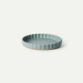 MORA Ceramic Tart Pan, 9.5 Inch Large Porcelain Baking Dish for Tarts, Quiche, Pie, Flan etc. Fluted Ruffled Edge, Oven, Microwave, Freezer, and Dishwasher safe - Great Gift For Bakers - Iris