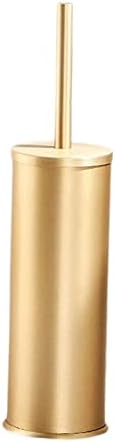 Sleek Toilet Brush Set with Holder for Effortless Cleaning and Storage, Gold, 40cmx9.2cmx9.2cm