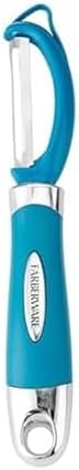 Farberware Pro2 Euro Vegetable Peeler with Ergonomic Handle, Razor-Sharp Stainless Steel Swivel Blade, Dishwasher Safe Kitchen Peeler for Potatoes, Fruits, Veggies - Dark Teal