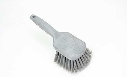 SPARTA 40541EC23 Plastic Scrub Brush, Utility Brush, Kitchen Brush With Hanging Hole For Cleaning, 8 Inches, Gray