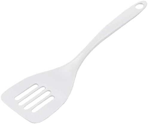 Chef Craft Basic Melamine Slotted Turner/Spatula, 11.25 inch, White