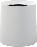 Modern Round Waste Basket,2.1Gal/8L Open Top Trash Bin,White Garbage Can with Removable Plastic Bin,Keeps Liner Bag Hidden,Bathroom Garbage Can or Trash Can for Kitchen,Minimalist Office Trash Can