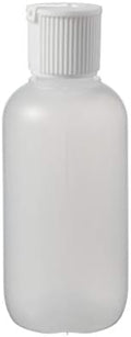 Consolidated Plastics Boston Round Bottles with Flip-Top Cap, LDPE, 2 oz., White, 24 Piece