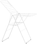 Brabantia HangOn Clothes Drying Rack | 67ft (20m) | White | Large Indoor Clothes Airer Laundry Stand with 2 Fold-Out Wings & Hanger Hooks, Folds Flat | Fits 2 Full Loads