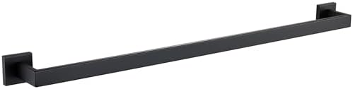 LANC 32-Inche Long Towel Bars for Bathroom Wall Mounted, Matte Black Bath Towel Racks Stainless Steel Towel Rods Total-33.5” Towel Rails Kitchen Towel Hanger Square Towel Holder, A8804MB-8P1