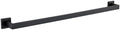 LANC 28-Inch Black Towel Bar for Bathroom Wall Mounted, Heavy Duty Towel Hanger Square Towel Rack SUS304 Stainless Steel Towel Rail Towel Rod Kitchen Lavatory Hand Towel Holder, A8804MB-7P1