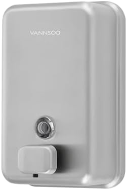 Commercial Soap Dispenser Wall Mount, Stainless Steel, 1 Pack