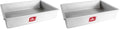 Fat Daddio's POB-10153 Anodized Aluminum Sheet Cake Pan, 10 x 15 x 3 Inch Silver (Pack of 2)