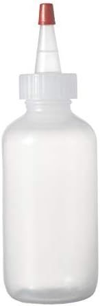 Consolidated Plastics Boston Round Bottles with Yorker Dispensing Cap, LDPE, 4 oz., 24 Piece