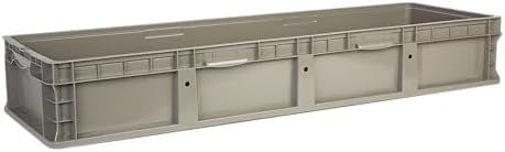 Hudson Exchange 48 x 15 x 7.5" Straight Wall Handled Open Storage Container Tote, Gray/Brown