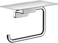 hansgrohe AddStoris Toilet Paper Holder with Shelf in Chrome, 41772000