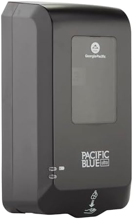 Georgia-Pacific (53590) Pacific Blue Ultra Automated Soap Dispenser, Black, Wall Mounted, Easy To Install & Maintain, Batteries Included