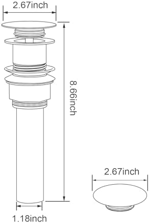 Bathroom Sink Drain with Strainer Basket and Pop-Up Drain Stopper Set (Oil Rubbed Bronze, Without Overflow)