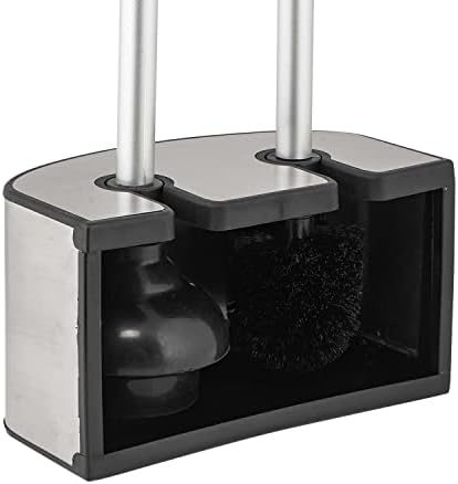Bath Bliss 2-in-1 Toilet Brush and Plunger Set in Stainless Steel