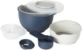 Oster 12 Piece Nesting Mixing Bowl Set, 3 Bowls with Lids & 6 Measuring Cups, Non-Slip Bases, Pour Spouts, Space-Saving Kitchen Prep Set, Dishwasher Safe