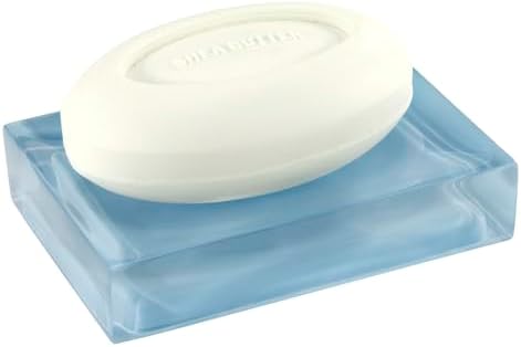 Izod - Soap Dish, Sleek Resin Countertop Accessories, Dorm Room Essentials, Modern Home Decor (Marina Collection, Blue)