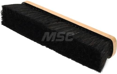 PRO SOURCE Push Broom Head with Coco/Tampico/PVC & Horsehair Blend Bristles:14" Wide