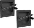 Black Recessed Toilet Paper Holder Wall Mount Stainless Steel 2Pack