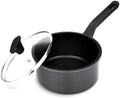 Nonstick Sauce Pan with Lid,1.5QT, PFOA Free,Black