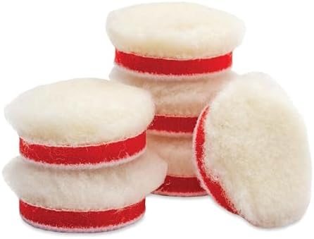 Griot's Garage BOSS Knitted Wool Pads for Car Detailing, Polishing and Paint Correction, Buffing Pads Compatible with BOSS Creams, 1”, Set of 6