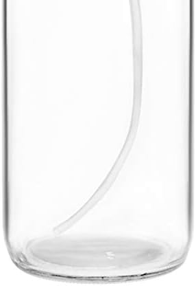 9 Pack Glass Spray Bottles, 16oz Empty Clear Boston Round Bottles Refillable Container with Trigger Sprayer for Cleaning Solutions, Essential Oils, Misting Plants