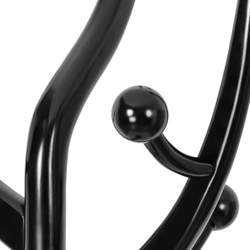 Bekrvio Tree Coat Rack Freestanding with Sturdy Round Base, Black