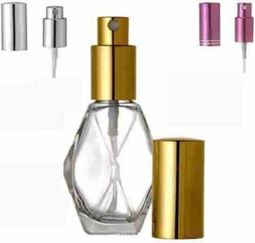 Diamond Spray Bottle. Fine Mist Perfume Cologne Atomizer for Essential Oil Aromatherapy Perfume Cologne Refillable (1 oz. 48 Bottles, Gold)