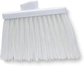 SPARTA Plastic Broom Head, Angled, Un-Flagged for Large Debris Indoor, Outdoor, Home, Restaurant, Lobby, Office, 12 Inches, White