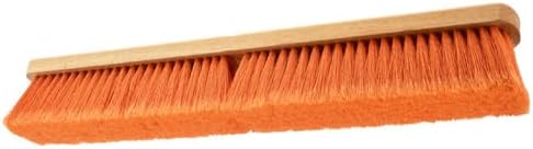 PRO SOURCE Safety Orange Push Broom Head with Threaded Wood Block: 24" Wide