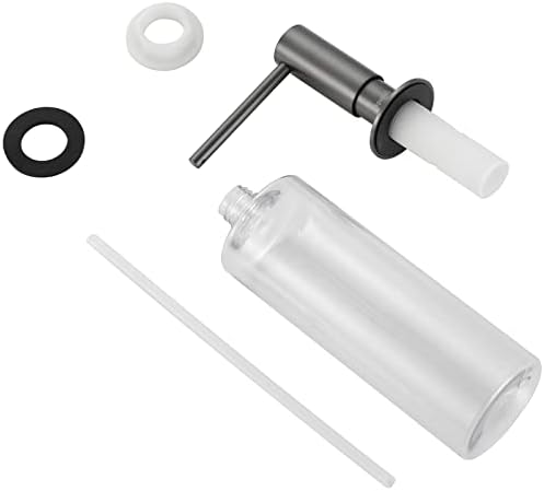 AguaStella ASF026GS Bulit in Dispenser Grey Stainless for Kitchen Sink with Soap Bottle Countertop Pump