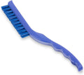 SPARTA Detail Brush Grout Brush, Crevice Brush with Hanging Hole for Bathroom, Kitchens, Countertop, Plastic, 9 Inches, Blue, (Pack of 6)