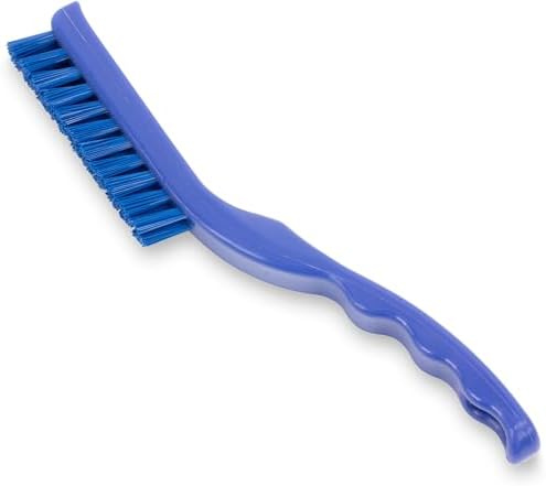 SPARTA Detail Brush Grout Brush, Crevice Brush with Hanging Hole for Bathroom, Kitchens, Countertop, Plastic, 9 Inches, Blue, (Pack of 6)